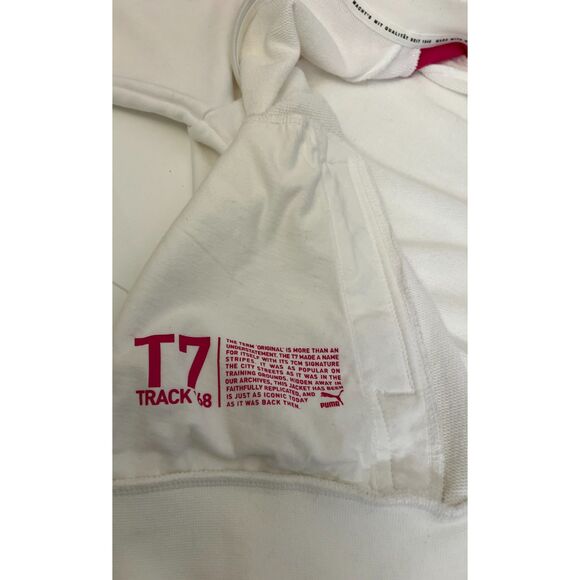 Puma White with Pink Stripes T7 Track '68 Jacket. Size XS(W). - Picture 10 of 11